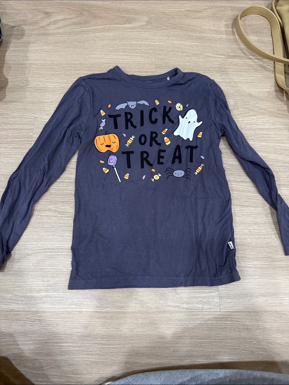 Little Sleepies Navy Long-Sleeve 'Trick or Treat' Halloween Tee
